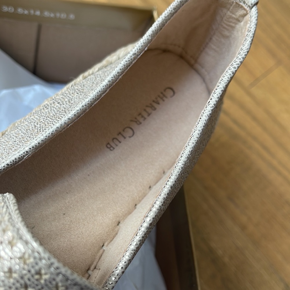 Perfect Charter Club espadrilles 8 1/2 WIDE - Picture 5 of 6